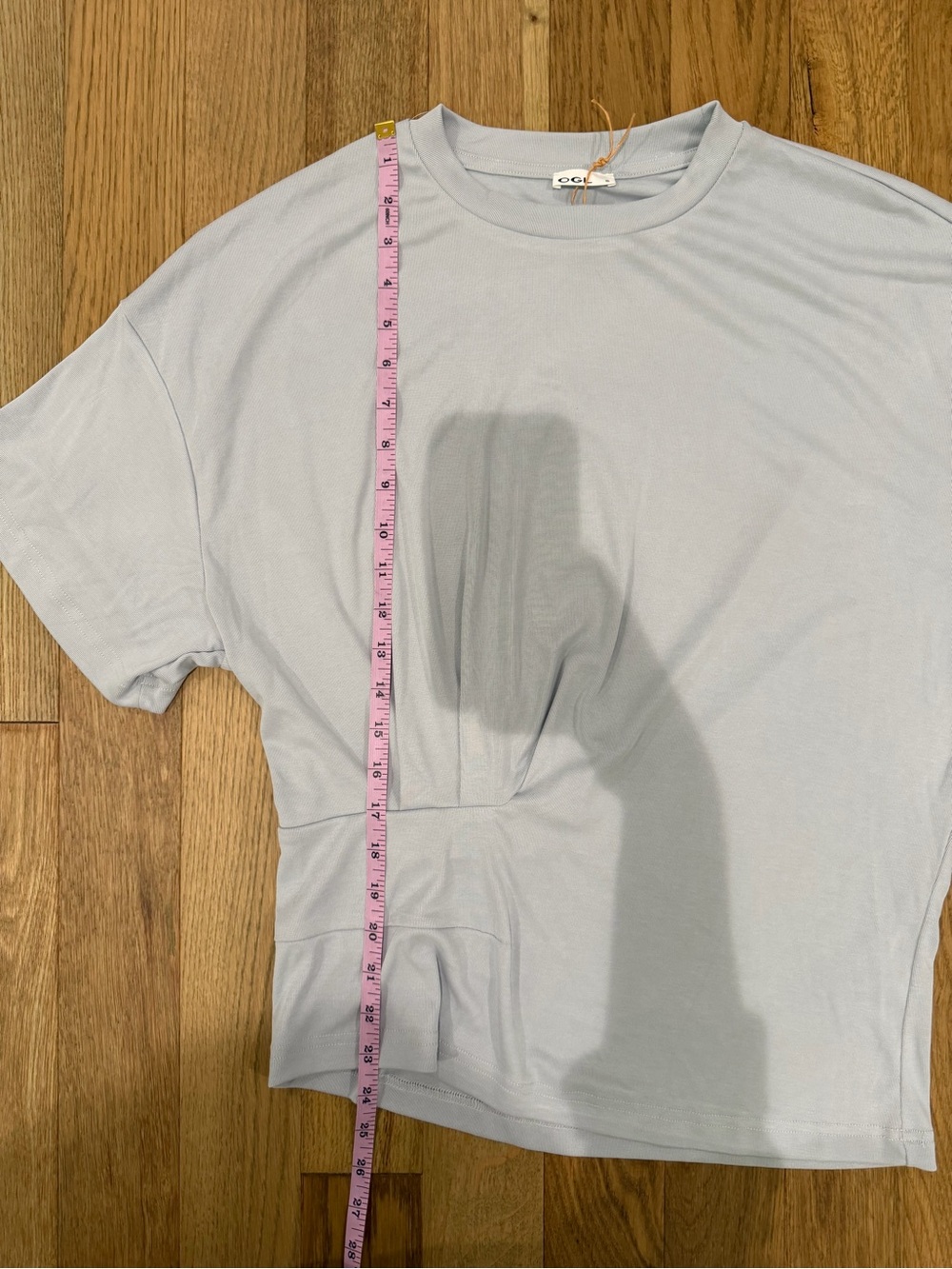 OGL Gathered Waist Tee | Pale Blue | XL | NWT - Picture 9 of 10